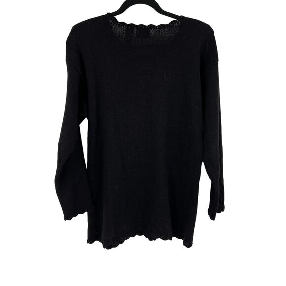 Vintage NutCracker Tunic Sweater Christmas Tree Beaded Embroidery Women's Medium - Picture 2 of 9